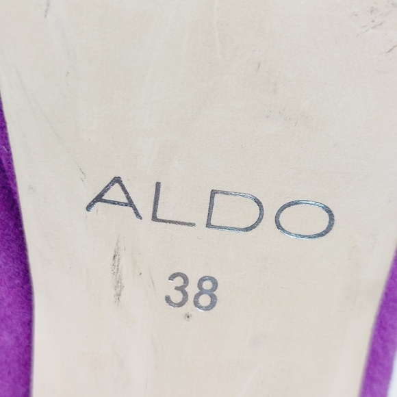 ALDO  Suede Leather Pink Platform Heel Pumps H110 - Picture 13 of 13